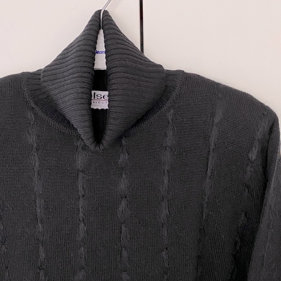 Ladies Olsen Black Merino Wool Sweater - Picture 2 of 5